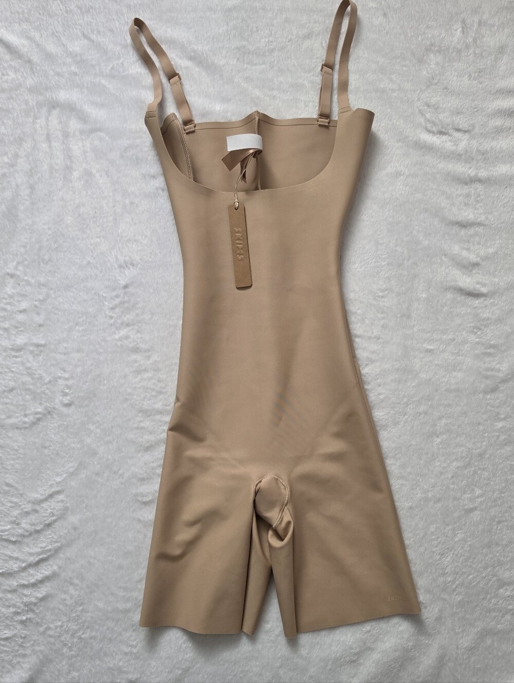 skims shapewear body open bust mid thigh